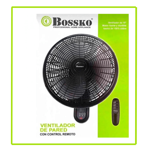 Ventilador de Pared Control Remoto BOSSKO BK-8210 - Promart