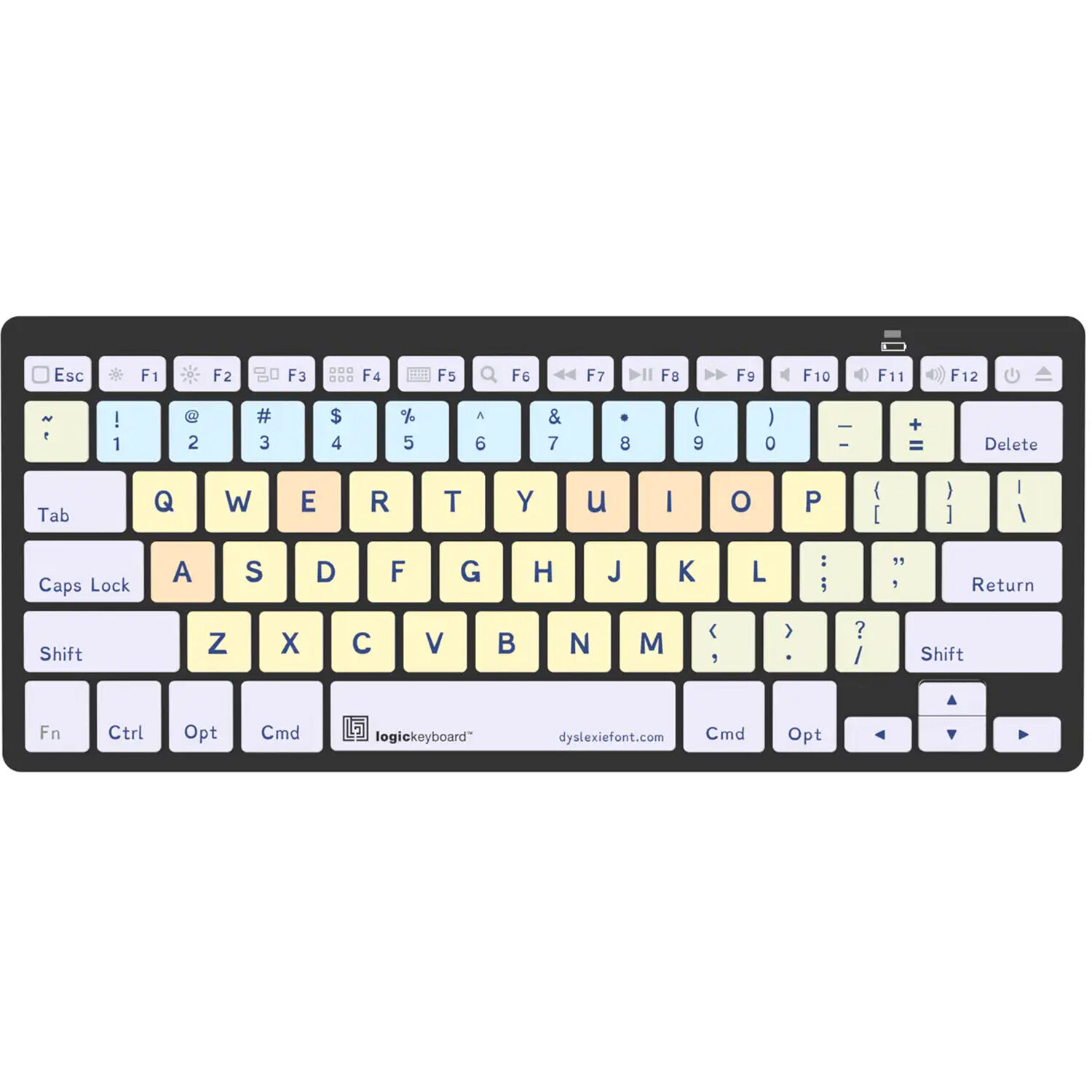 Teclado Bluetooth Mini Logickeyboard Dyslexie para Mac Us English