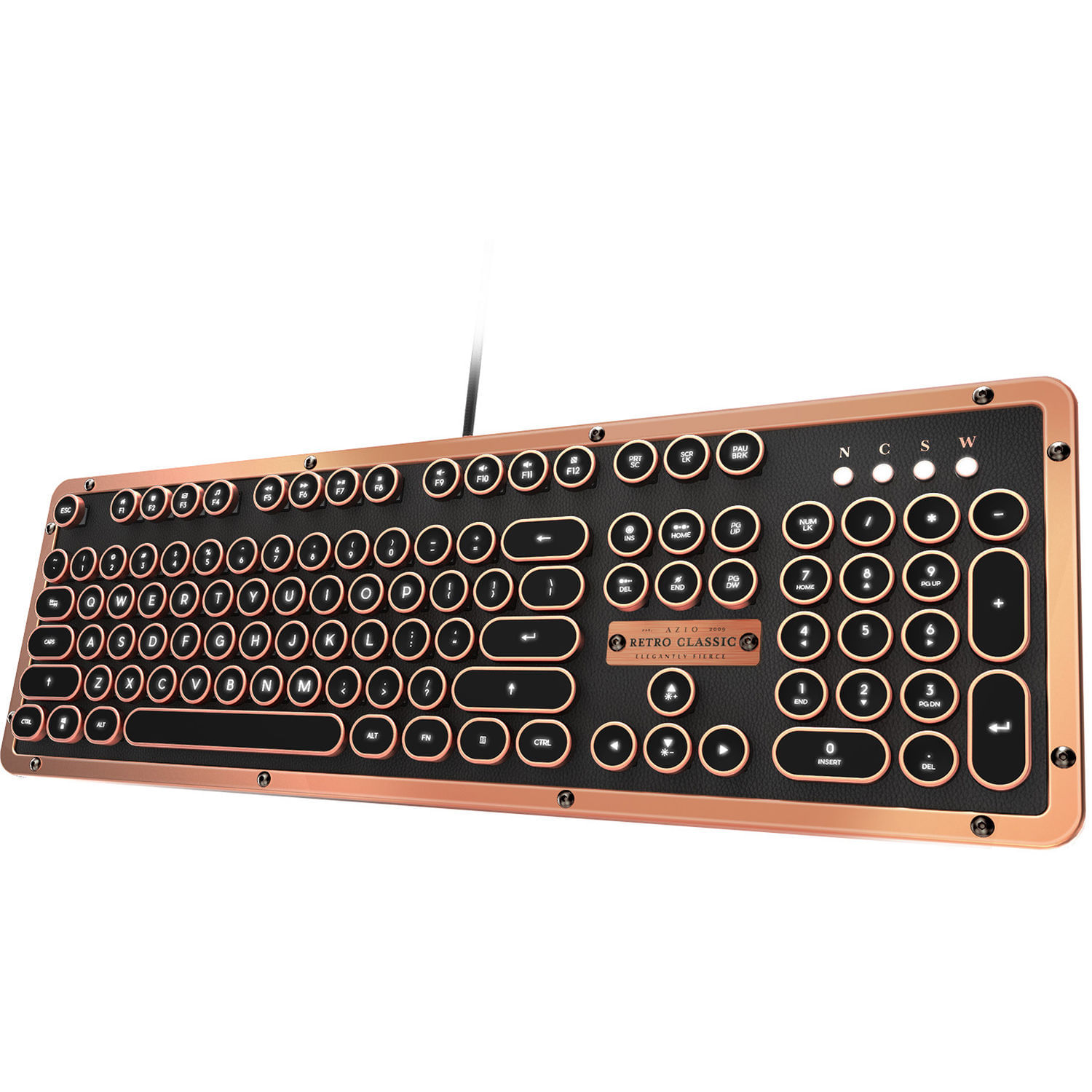 Teclado Mecánico Retro Classic Usb Backlit de Azio Artisan