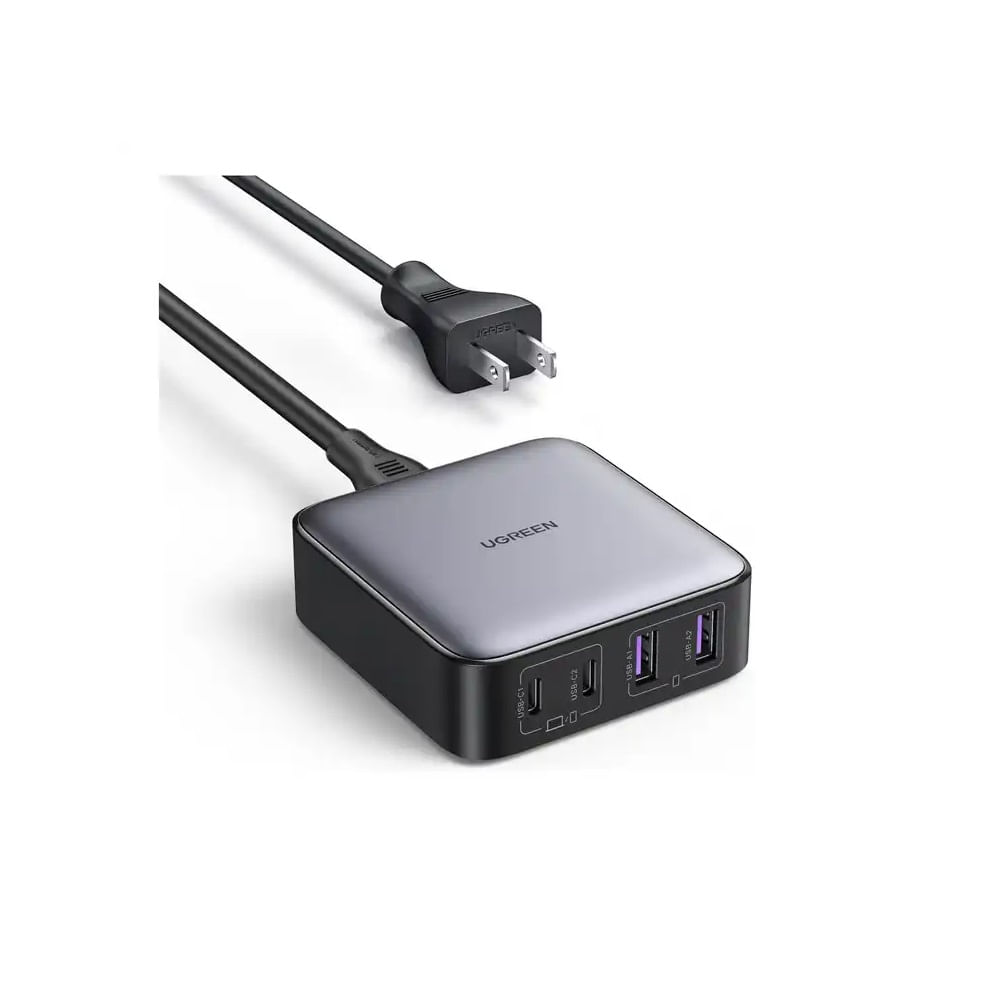 Cargador UGREEN 65W USB C, 4 puertos, GaN, iPhone 14