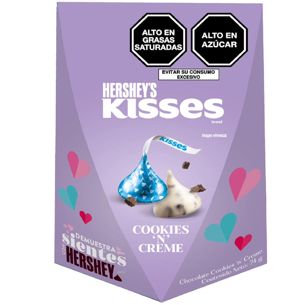 Chocolates HERSHEY'S Kisses Cookies & Cream Caja 74g plazaVea Supermercado