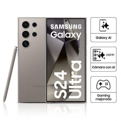 Samsung Galaxy S24 Ultra 12/512GB Gris Titanium Libre + Cargador