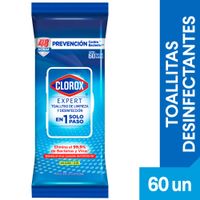 Toallitas Desinfectantes CLOROX Expert Bolsa 60un