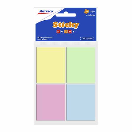 notas-adhesivas-artesco-colores-pastel-paquete-100un