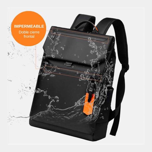 Mochila impermeable antirrobo para hombre portalaptop USB BP30 OEM