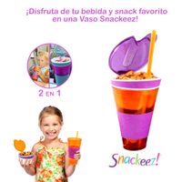 Snackeez- Vaso 2 en 1 para Bebidas y Snacks - Color Niña