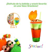 Snackeez- Vaso 2 en 1 para Bebidas y Snacks - Color Niño