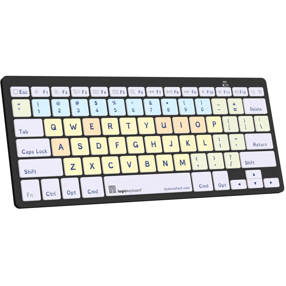Teclado Mini Bluetooth Logickeyboard Dyslexie para Windows Us English
