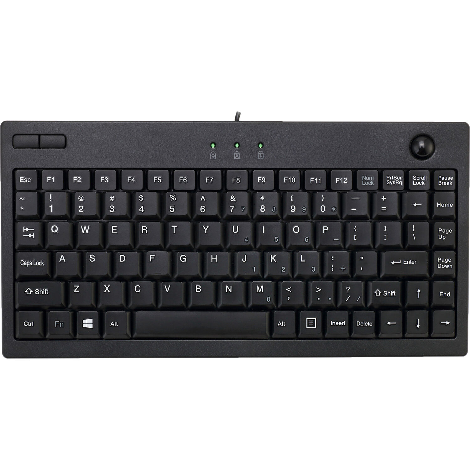 Teclado Adesso Mini Trackball Negro