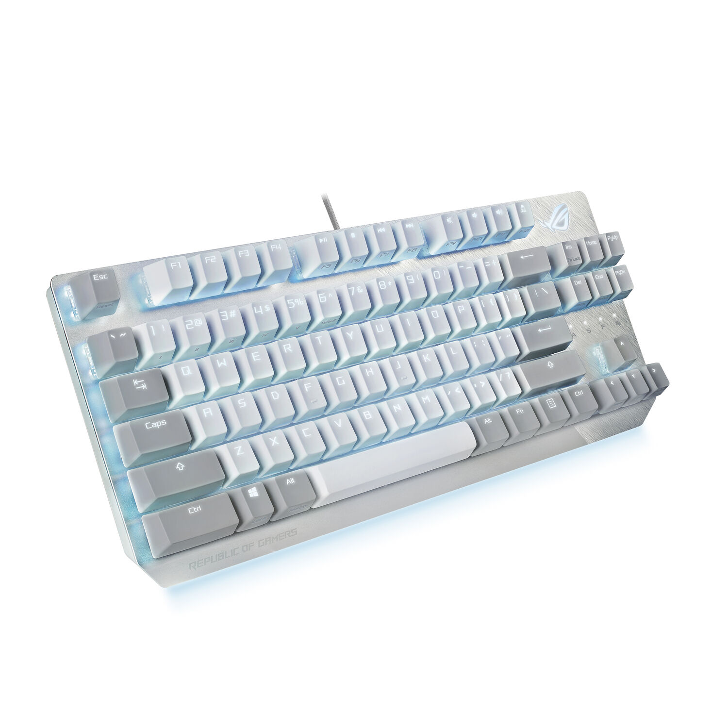 Teclado de Juego Asus Rog Strix Scope Nx Tkl 80 Blanco Luna Interruptores Rojos