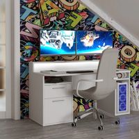 Escritorio Gamer Koga Blanco R&R MUEBLES