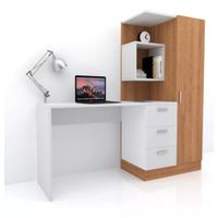 Escritorio con Estantes Yuno Blanco/Haya R&R MUEBLES