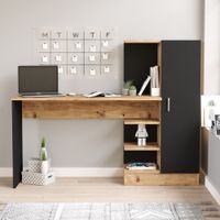 Escritorio Moderno Anubis con Estantes R&R MUEBLES