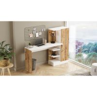Escritorio Moderno Anubis con Estantes Blanco R&R MUEBLES