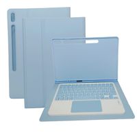 Funda con Teclado Bluetooth con Touchpad para Tablet Tab S7 Plus 12.4"" SM-T970 Celeste