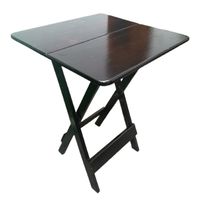 Mesa Plegable Sala o Jardin Woodflex Cuadrada en Marron 60x60cm