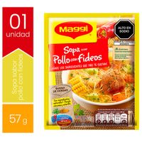 Sopa MAGGI Sabor a Pollo con Fideos Sobre 57g