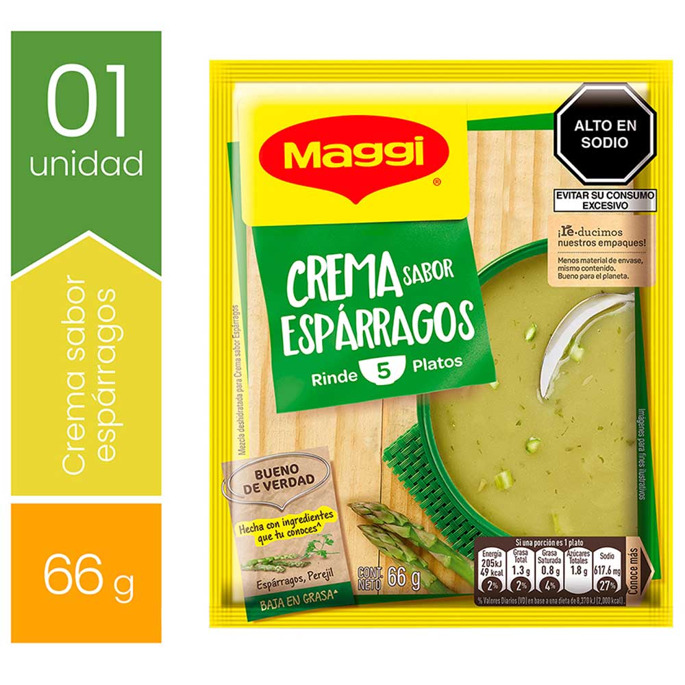 Crema Instantánea MAGGI Espárragos Sobre 66g