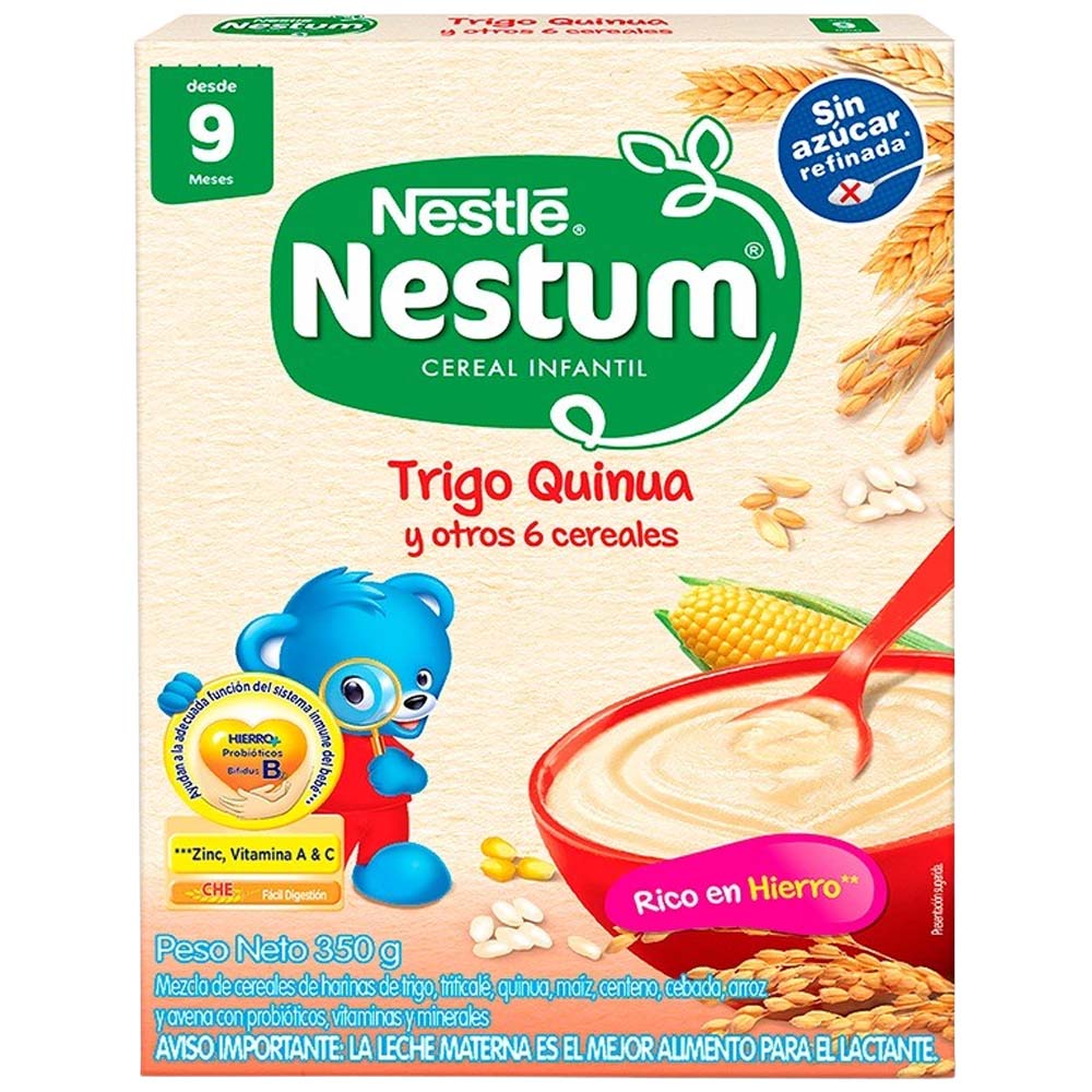 Cereal Infantil NESTLÉ Nestum 6 Cereales Trigo Y Quinua Caja 350g ...