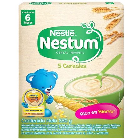 Cereal Infantil NESTLÉ Nestum 5 Cereales Caja 350g | PlazaVea ...