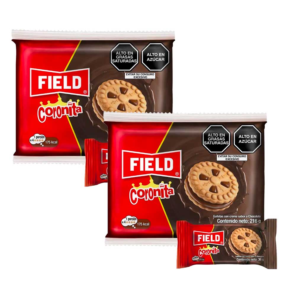 Pack Galletas FIELD Coronita Sixpack Paquete 216g x 2un