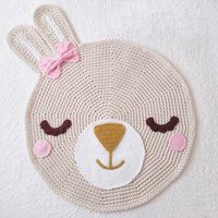 Alfombra Circular para Cuarto Infantil BE CRAFTY Coneja Perla Algodón Hipoalergénico 80cm