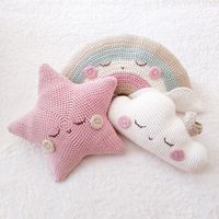Pack x 3 Cojines Infantiles Decorativos para Cuna de Bebé BE CRAFTY Nube, Estrella y Arco Iris