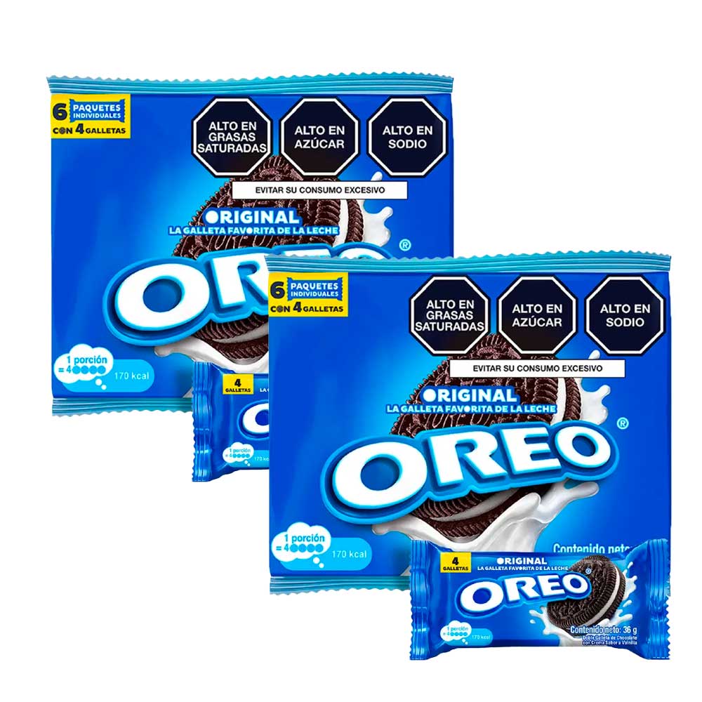 Pack Galleta OREO Regular Paquete 6un x 2un
