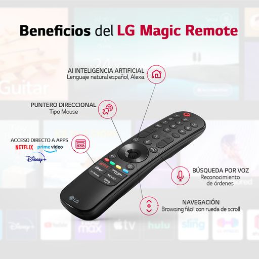 LG Nanocell 65 Nano77 4K Smart TV 65nano77 AI (Inteligencia Artificial),  4K Procesador Inteligente