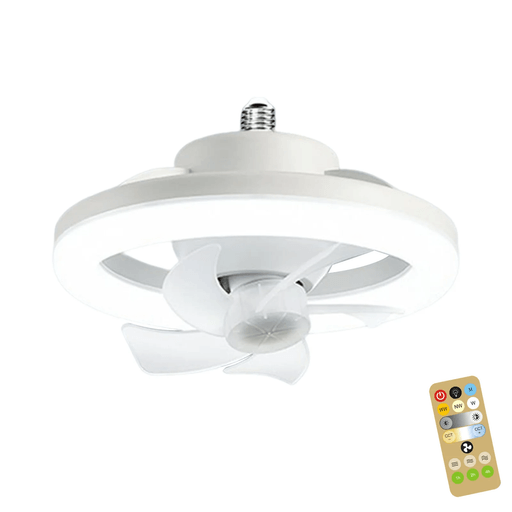 50W Ventilador Con Luz Lámpara LED Regulable 6 Velocidades