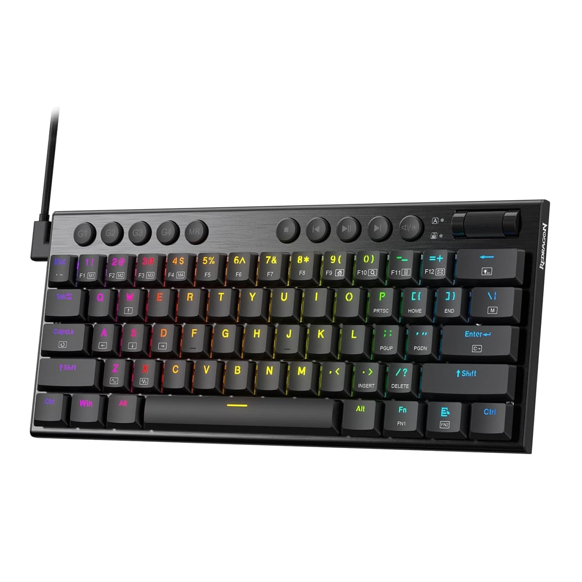 Teclado Redragon Horus Mini K632 60% Wired Switch Red Negro