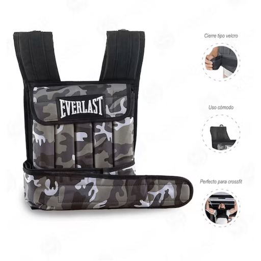 Chaleco Lastrado Regulable de Crossfit 10 kg Camuflado GENERICO