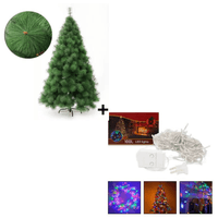 Combo Árbol Navidad Clásico 180cm + Luces Led Navideñas x 100 Pz