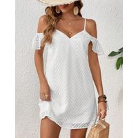 Vestido de Verano tiritas Modelo Catalina Blanco
