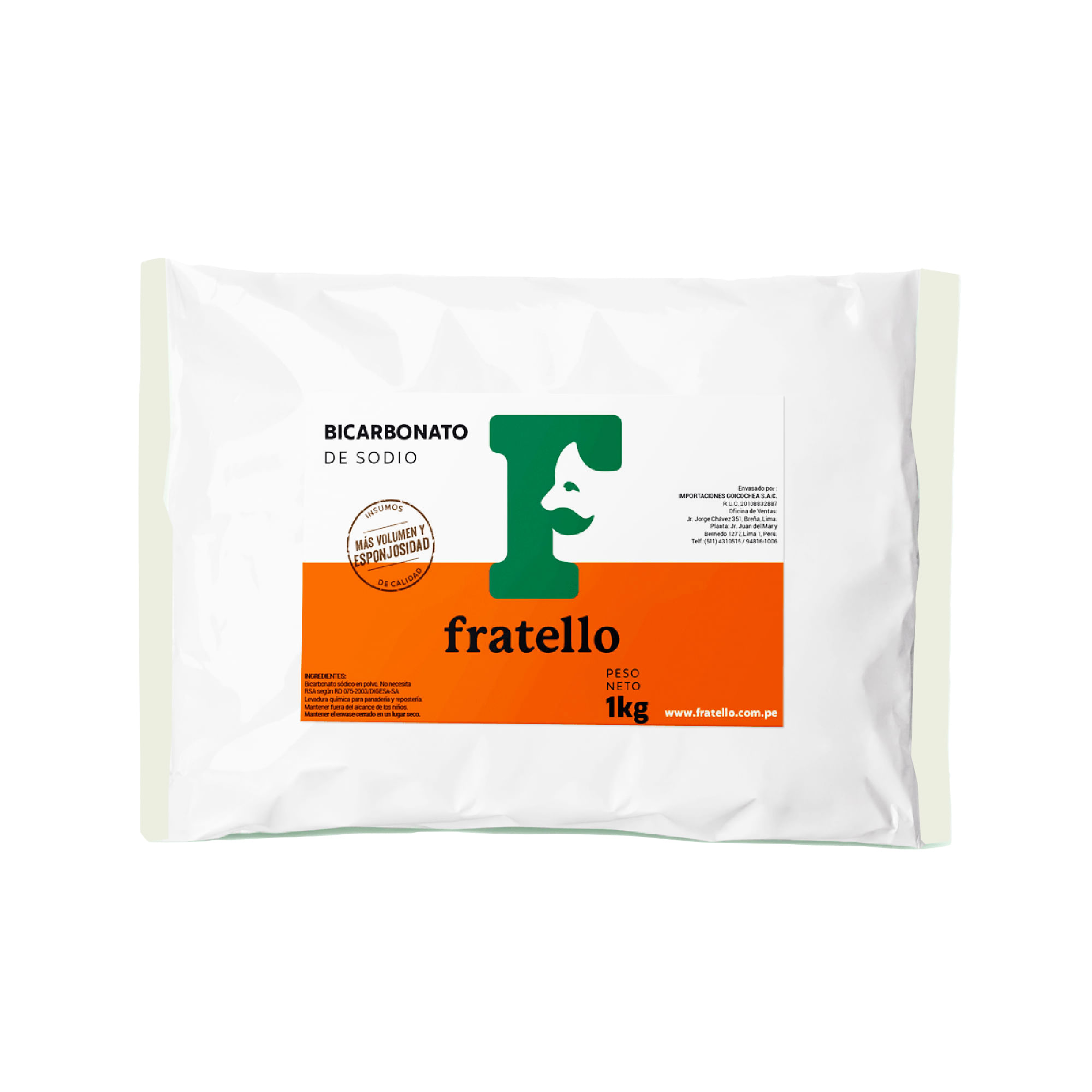 Bicarbonato de Sodio FRATELLO Bolsa 1Kg