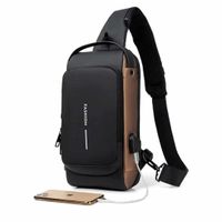Morral Elegante Antirrobo Mochila con Candado de Hombre Trend 2024 Negro-2