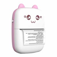 Mini Impresora Portatil Kawai de Gatito Recargable con Bluetooth Rosa