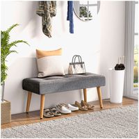 Banqueta Vintage Ruby Ventitas Home Gris Oscuro