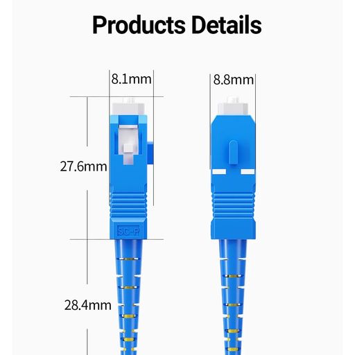 Cable Patch Cord de Fibra Optica OM3 3.0mm SC-SC 50dB 9/125 5