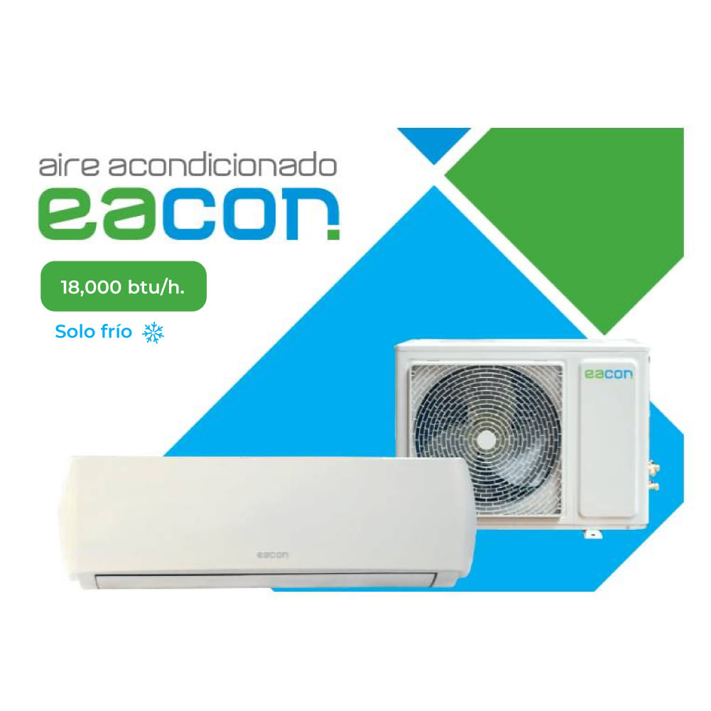 Aire Acondicionado Eacon Split De 18,000 BTU Convencional Frío Solo