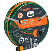 Manguera de riego expandible reforzada 1/2"" x 15m truper