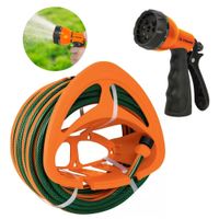 Combo manguera de riego 20m, porta manguera y pistola de riego