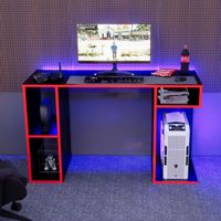 Escritorio Gamer NR 01 120cm Movenda Negro/Rojo