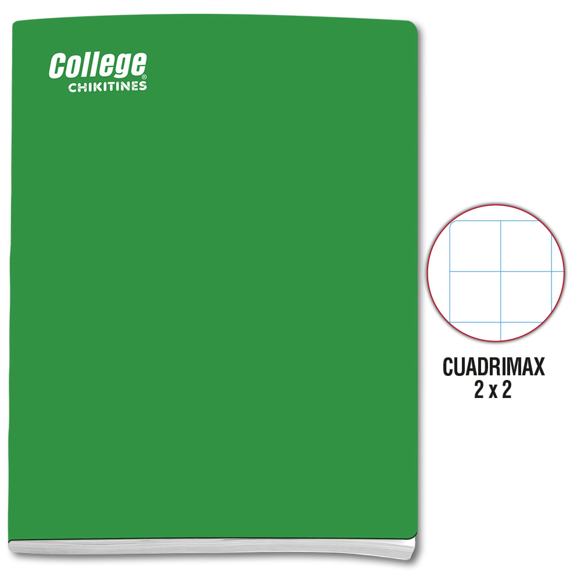 Cuaderno COLLEGE Chikitines Cuadrimax 2x2 80 Hojas