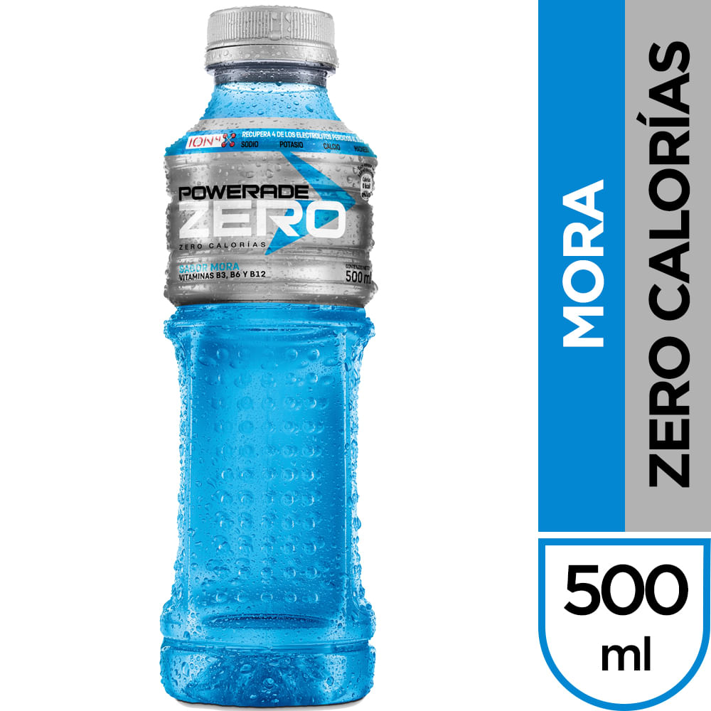 Bebida Rehidratante POWERADE Mora Sin Azúcar Botella 500ml - Supermercado