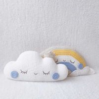 Pack x 2 Cojines Infantiles Decorativos para Cuna de Bebé BE CRAFTY Nube y Arco Iris