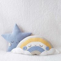 Pack x 2 Cojines Infantiles Decorativos para Cuna de Bebé BE CRAFTY Estrella y Arco Iris