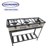 Cocina de Pie 3H Semi Industrial A Gas Acero - Cocimundo
