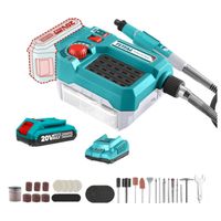 Mini Grinder Amoladora con 40 Piezas 20v Batería 2ah y Cargador Total TMGLI20011