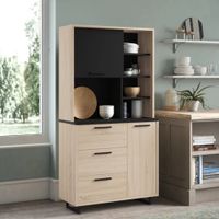 Mueble de Cocina Nephrites 3 Marron/Negro R&R MUEBLES
